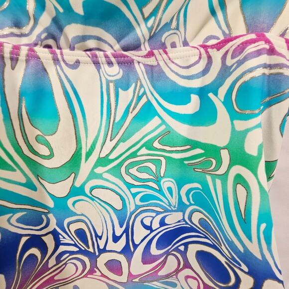 Pursuit 2-piece Multicolor Tankini Top and Bikini Bottom Swimsuit Size 14 - Picture 3 of 10